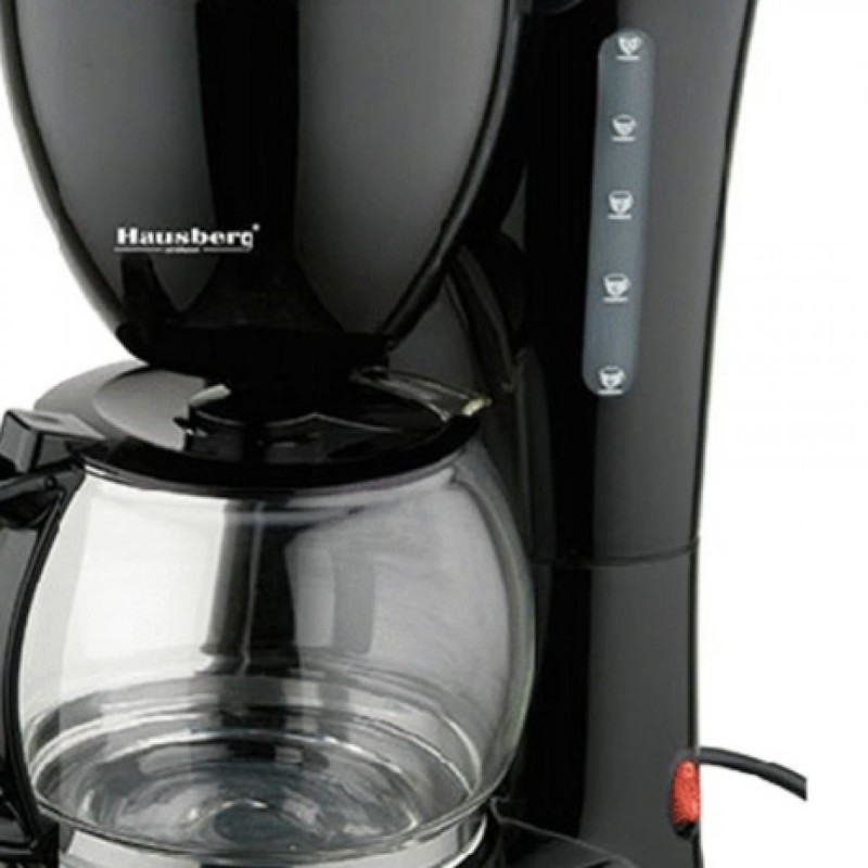 Filtru de cafea HB 3700 Hausberg, 1.2 l, 1200 W, Negru