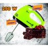 Mixer de mana, Hausberg HB-4112VR, Alb/Verde, 250 W, 7 viteze
