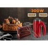 Mixer de mana Hausberg HB-4119RS, 5 viteze, putere 300W, motor de cupru, Rosu