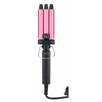 Ondulator par triplu Hausberg HB-42RZ, invelis ceramic, cilindru 13mm, cablu rotativ 360°, 50W