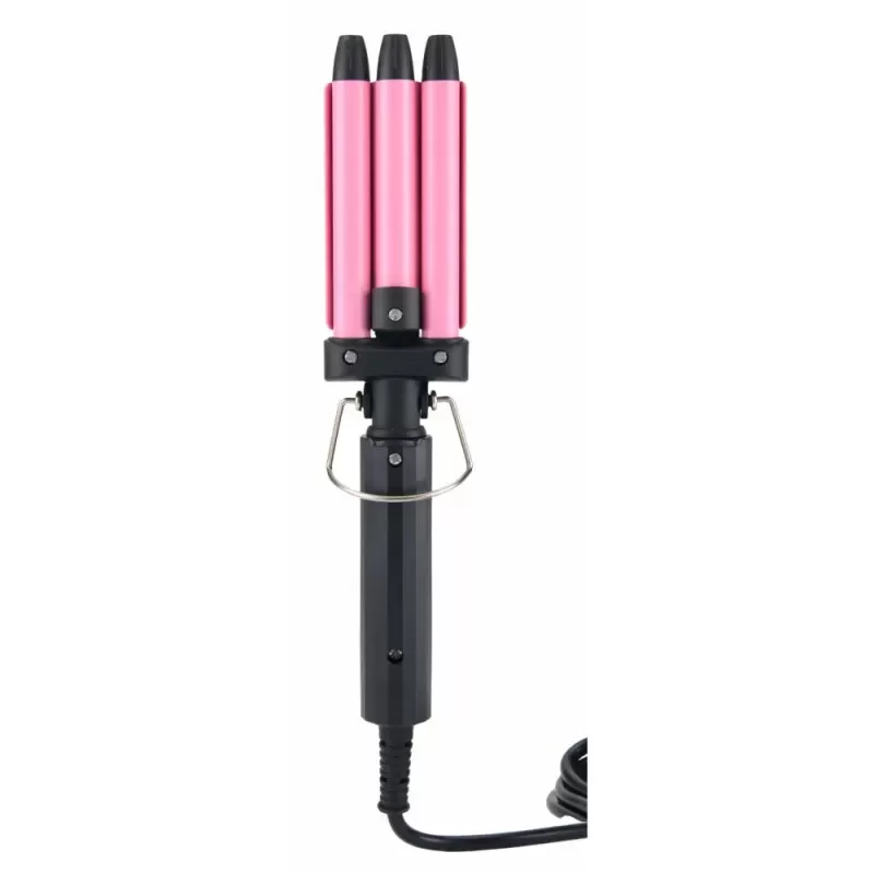 Ondulator par triplu Hausberg HB-42RZ, invelis ceramic, cilindru 13mm, cablu rotativ 360°, 50W