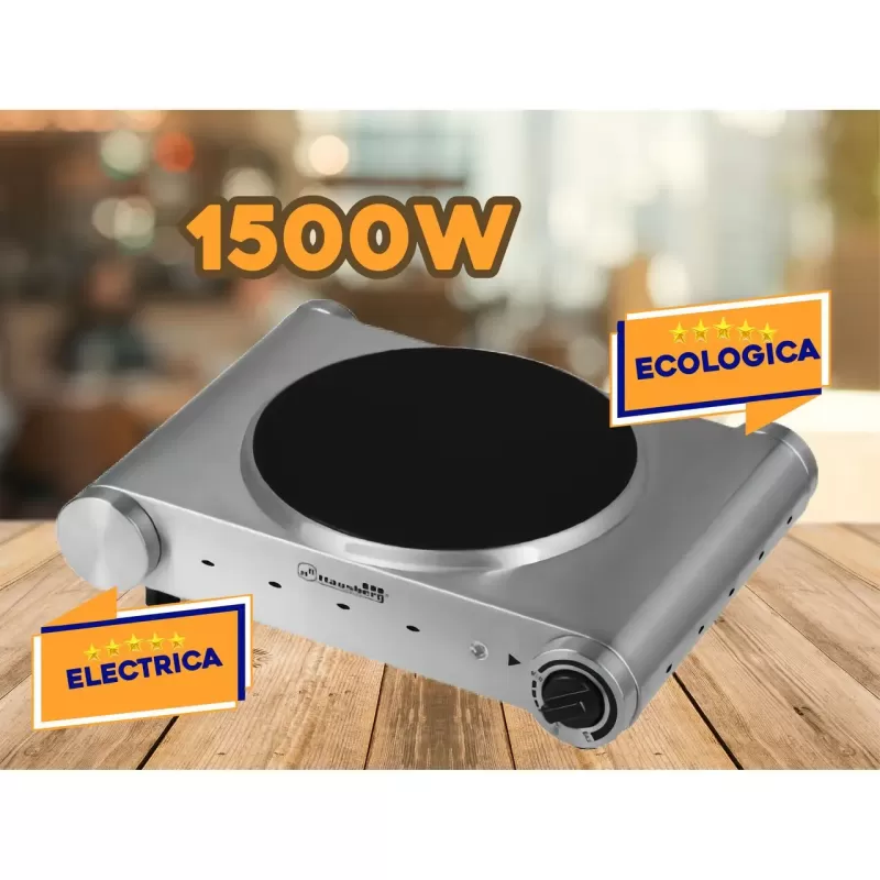 Plita Vitroceramica Hausberg HB-521 , 1500W , Termostat , Inox