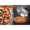 Cuptor special pentru pizza XL HAUSBERG HB-675RS cu suprafata de coacere din piatra, termoregulator pana la 405° C, Rosu