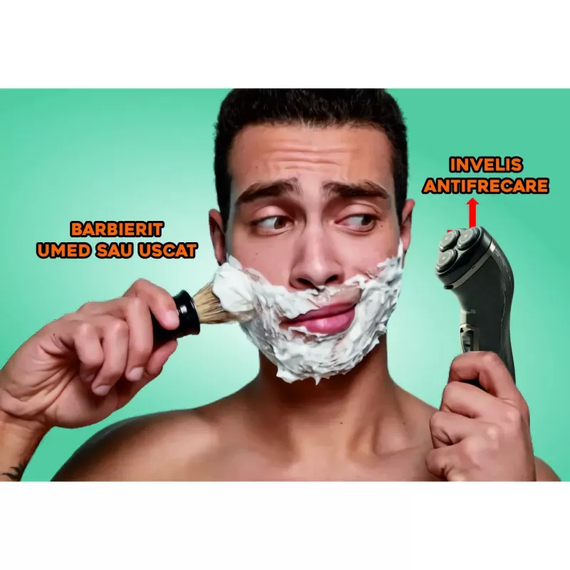 Aparat de ras Hausberg HB-71,1,5W,  model nou tri-bit cu folii din inox, 220 V