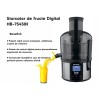 Storcator de fructe Digital HAUSBERG HB-7545IN, 800-1000W, 85mm, 1L Pulpa, 5 Viteze,  Otel inoxidabil Negru/Inox