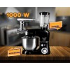 Robot de bucatarie multifunctional All-in-one Hausberg HB-7605, 1000 W, mixer/blender/tocat carne, Negru