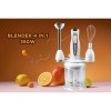 Blender 4 in 1, Hausberg HB-7666AB, 2 viteze, motor cupru, lama din inox, 350W, Alb