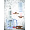 Blender de mana profesional, Hausberg HB-7700AB, 4 in 1, Cana 1000ml, Tel, Tocator, putere 1000 w, Alb