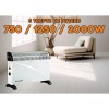 Convector electric HAUSBERG HB-8206, 3 trepte de putere 750/1250/2000W, termostat reglabil, protective supraincalzire, indicator luminos, Alb