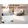 Convector electric HAUSBERG HB-8206, 3 trepte de putere 750/1250/2000W, termostat reglabil, protective supraincalzire, indicator luminos, Alb