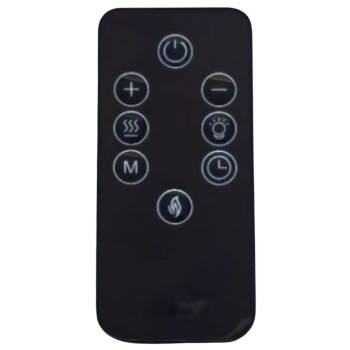 Semineu electric de perete Hausberg HB-8225, 1800W, Telecomanda, 3 Niveluri de lucru, Turboventilator, Elect de flacara led culoare portocalie, Termostat reglabil, Fier + sticla