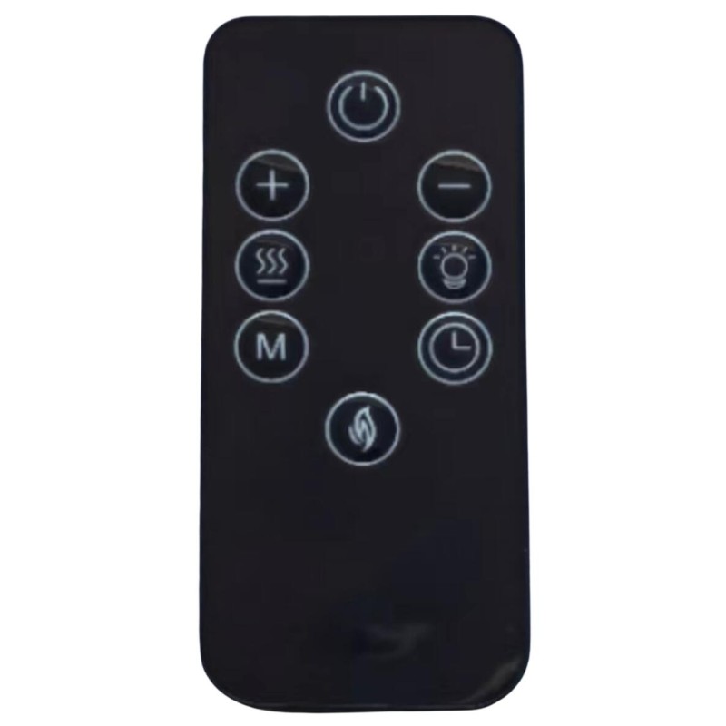 Semineu electric de perete Hausberg HB-8225, 1800W, Telecomanda, 3 Niveluri de lucru, Turboventilator, Elect de flacara led culoare portocalie, Termostat reglabil, Fier + sticla