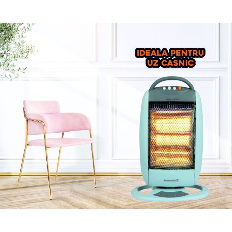 Radiator halogen HB8401, 1200 W, 3 niveluri de putere