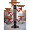 Radiator electric tip Turn Hausberg HB-8561NG, 1000W, 2 nivele de temperature, tub din fibra de carbon, siguranta pentru rasturnare, oscilatie, maner transport, Negru