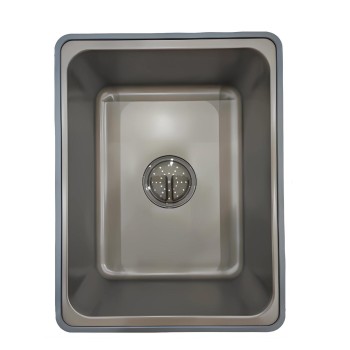 Set chiuveta multifunctionala HAUSBERG HBC-9955NG din otel inoxidabil, baterie dubla, cuva perforata fructe/legume, cuva universala cu dop scurgere, tocator, 750x460x220 mm, accesorii incluse, Negru