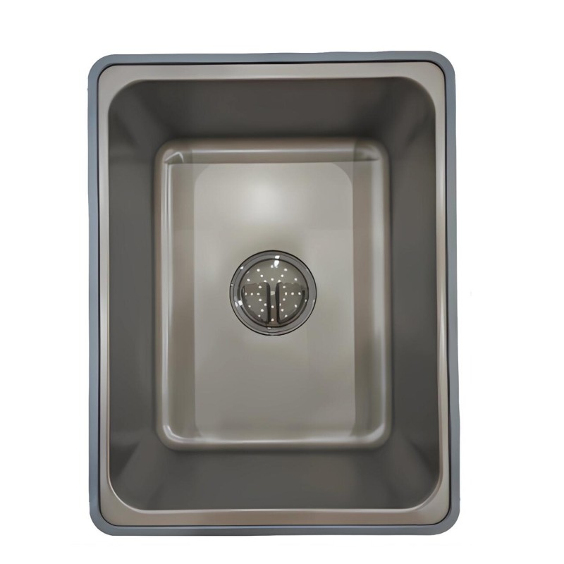 Set chiuveta multifunctionala HAUSBERG HBC-9955NG din otel inoxidabil, baterie dubla, cuva perforata fructe/legume, cuva universala cu dop scurgere, tocator, 750x460x220 mm, accesorii incluse, Negru