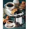 Infuzor din sticla pentru Cafea/Ceai HB-H 129, filtru inox, 800 ml, Negru