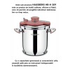 Oala sub presiune HAUSBERG HB-H 309, 9 litri, inox 18/10, Inductie, Triplu fund, Argintiu-rosu