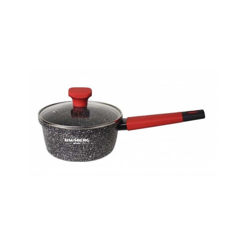 Set oale 8 piese HAUSBERG HB-H764, interior antiaderent marmorat, manere soft touch, capac sticla