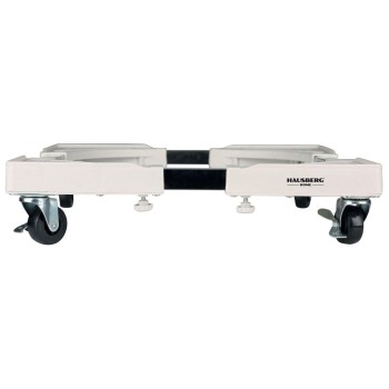 Suport pe roti reglabil pentru aragaz, masina spalat vase si frigider, Hausberg HB-H103R, dispozitiv franare roti