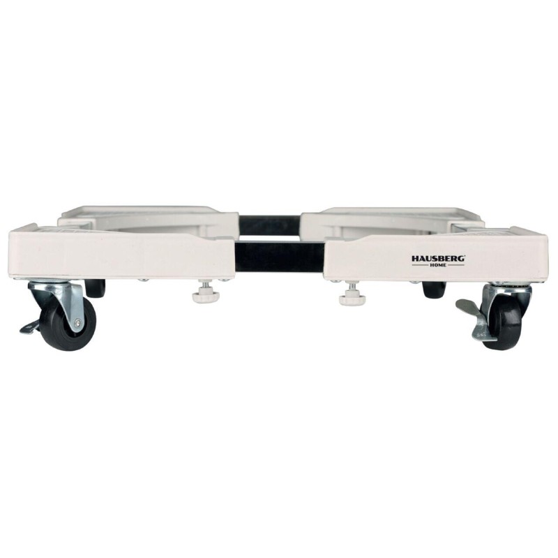 Suport pe roti reglabil pentru aragaz, masina spalat vase si frigider, Hausberg HB-H103R, dispozitiv franare roti