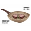Tigaie grill Ertone HB-H1560, material furnir de piatra de granit preset din aluminiu, 28cm, maner din bachelit, suprafata antiaderenta