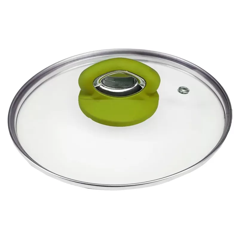 Oala ceramica Hausberg HB-H715GA, 4.5L, aluminiu, interior antiaderent, manere silicon, galben, 28x10.5cm