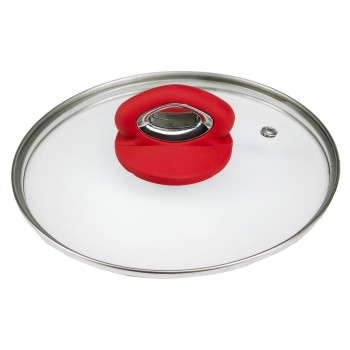 Oala ceramica cu capac Hausberg HB-H714AB, manere silicon, 4 l, 24x10.2 cm, Alb