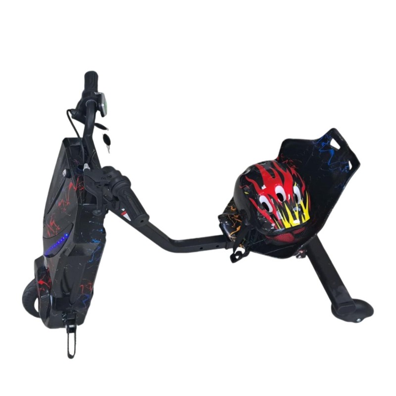 Tricicleta electrica drift Hausberg HB-KD05NG, 8 inch, motor 250-300W, 3 viteze, autonomie 10-15 km, viteza 15 km/h, negru