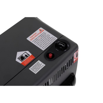 Mini Soba pe gaz GPL Hausberg HB-1023NG, aprindere piezo-electrica, 3 placi de incalzire ceramic putere totala 4.2kW, sistem de oprire automata a gazului, Negru