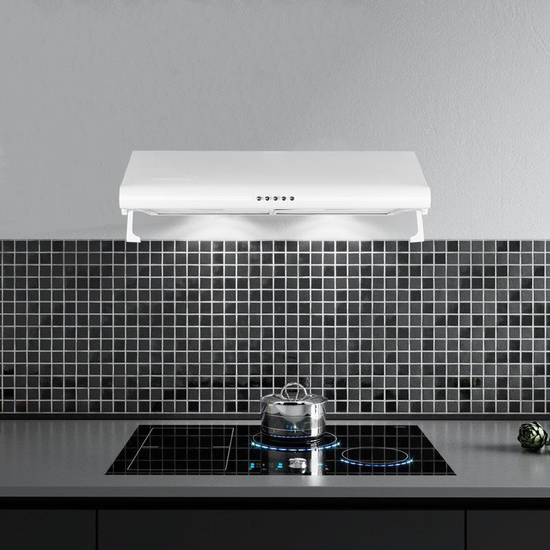 Hota traditionala Hausberg HB-1225, Putere de absorbtie 280m3/h, 2 motoare, 60 cm, Alb