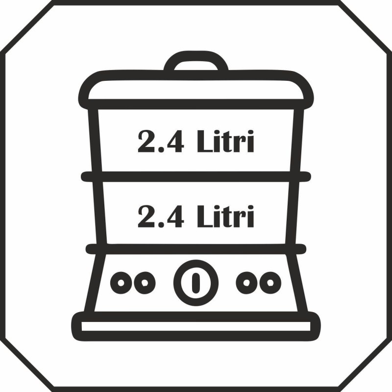 Aparat gatit cu aburi Hausberg HB-1350, 4.8L, 400W