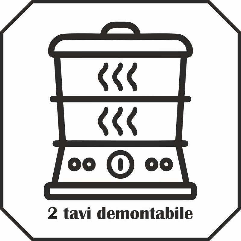 Aparat gatit cu aburi Hausberg HB-1350, 4.8L, 400W