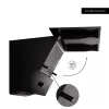 Hota Incorporabila decorativa Hausberg HB-2285NG, 163W , Filtru aluminiu, Putere de absorbtie maxim 650 m3/h, 60 cm, Negru