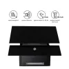Hota Incorporabila decorativa Hausberg HB-2285NG, 163W , Filtru aluminiu, Putere de absorbtie maxim 650 m3/h, 60 cm, Negru