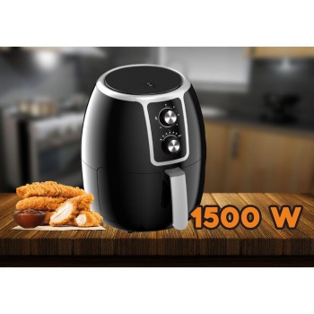 Friteuza Air Fryer Hausberg HB2350, 1500 W, 3.5 L, Timer, protectie supra-incalzire