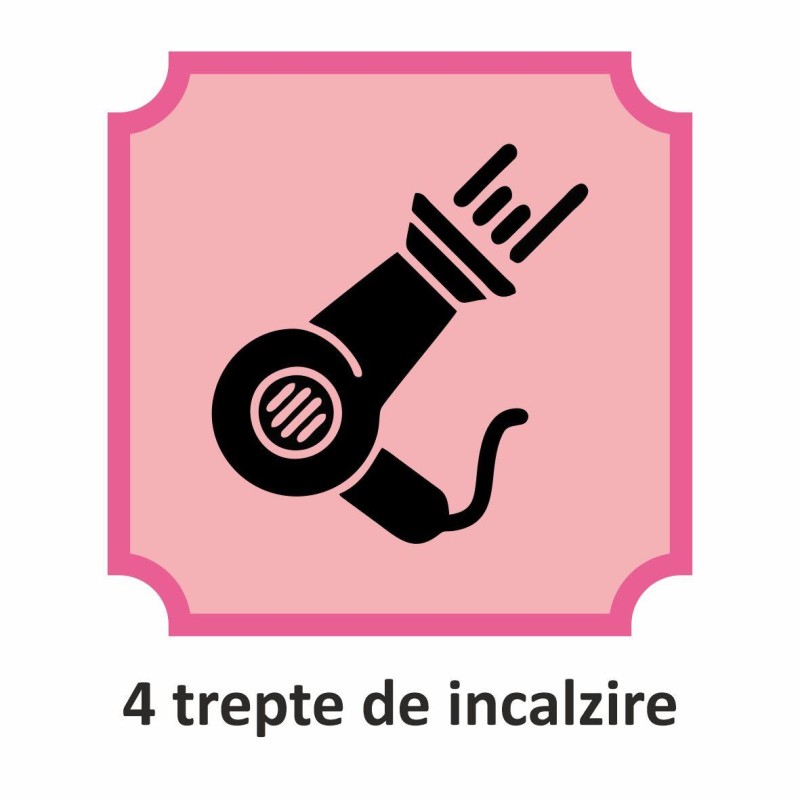 Uscator de par HAUSBERG HB-262GR, 2000W, 2 viteze, 4 trepte de incalzire, gri