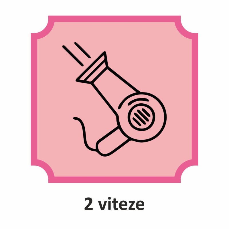 Uscator de par HAUSBERG HB-262GR, 2000W, 2 viteze, 4 trepte de incalzire, gri