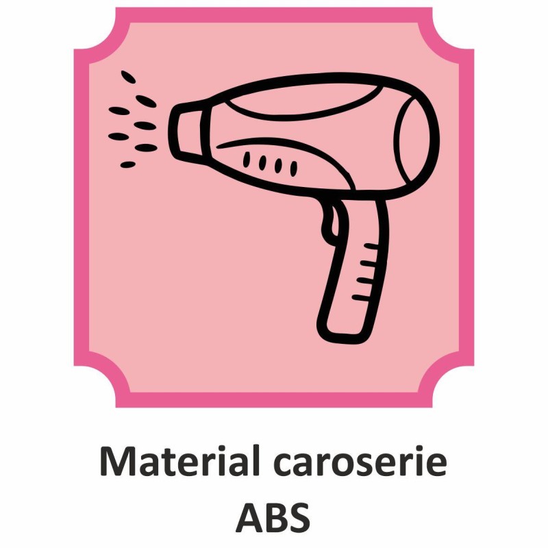 Uscator de par HAUSBERG HB-262GR, 2000W, 2 viteze, 4 trepte de incalzire, gri