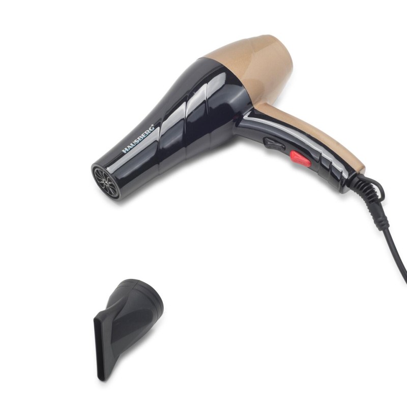 Uscator de par Hausberg HB-26GO, Putere 2000W, 2 trepte de viteza, Negru-Gold