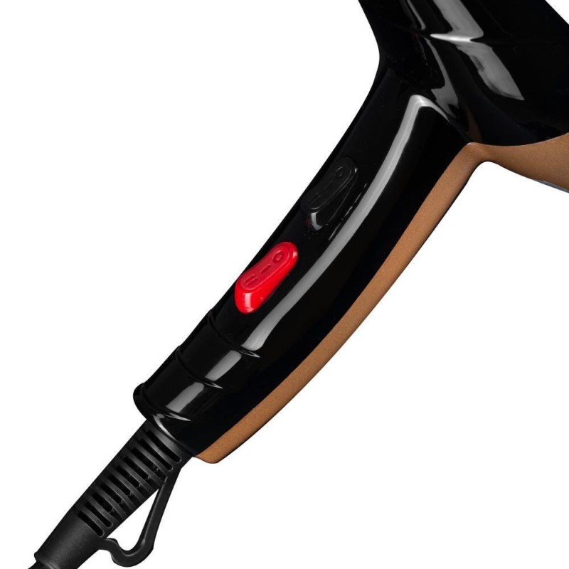 Uscator de par Hausberg HB-26GO, Putere 2000W, 2 trepte de viteza, Negru-Gold