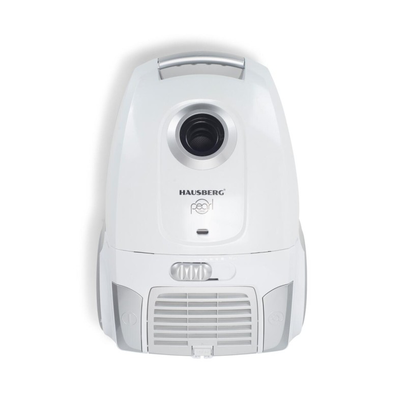 Aspirator cu sac HAUSBERG HB-2877AB, aspirare uscata, 4 litri, 1400 - 1800 W, protectie motor, sistem de rulare a cablului, Alb-Gri