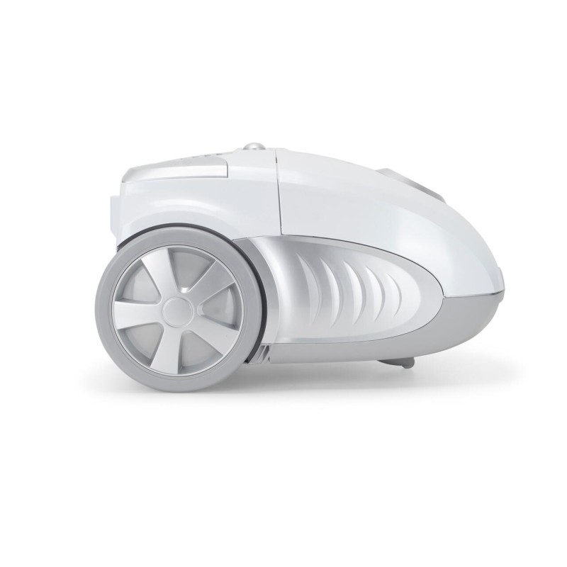 Aspirator cu sac HAUSBERG HB-2877AB, aspirare uscata, 4 litri, 1400 - 1800 W, protectie motor, sistem de rulare a cablului, Alb-Gri