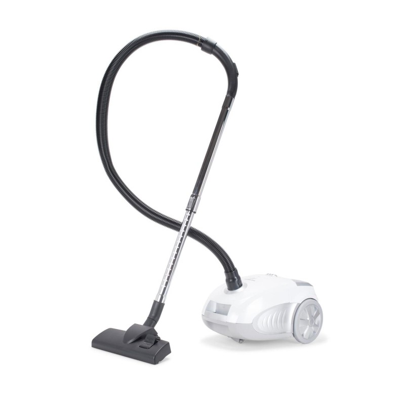 Aspirator cu sac HAUSBERG HB-2877AB, aspirare uscata, 4 litri, 1400 - 1800 W, protectie motor, sistem de rulare a cablului, Alb-Gri