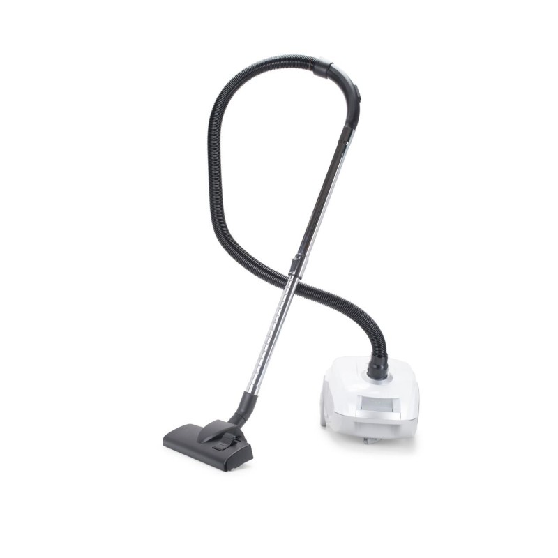 Aspirator cu sac HAUSBERG HB-2877AB, aspirare uscata, 4 litri, 1400 - 1800 W, protectie motor, sistem de rulare a cablului, Alb-Gri