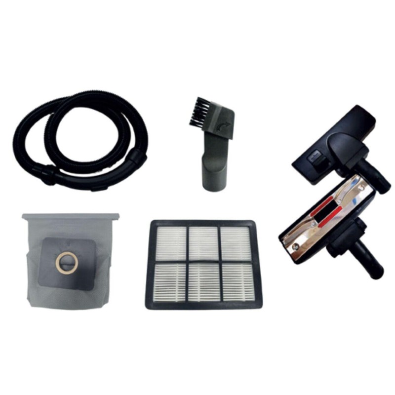 Aspirator cu sac HAUSBERG HB-2877AB, aspirare uscata, 4 litri, 1400 - 1800 W, protectie motor, sistem de rulare a cablului, Alb-Gri