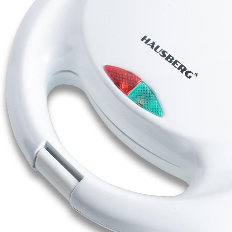 Sandwich Maker Hausberg HB-3522AB, 1200 W , culoare alb, avertizare led, model grill