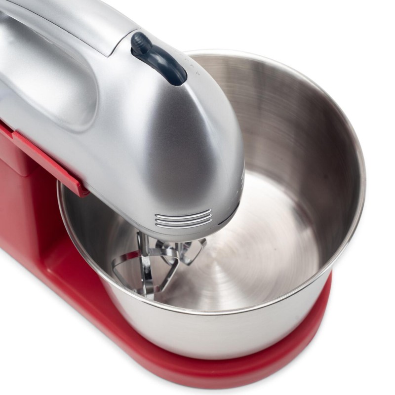 Mixer Cu Bol HAUSBERG HB-3551RS, 7 viteze, putere 250W, BOL DIN INOX DE 2L, Rosu