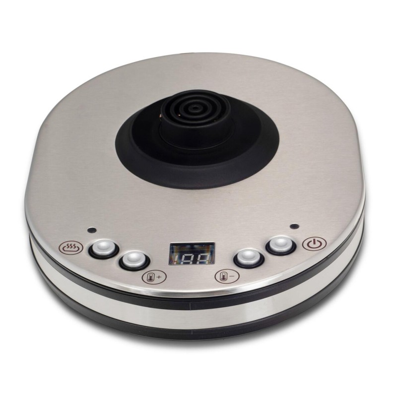 Aparat digital preparare ceai HAUSBERG HB-3640IN, 1500W, cana 1.7L, ceainic 1L, panou din otel inoxidabil cu afisaj digital, termostat, Inox