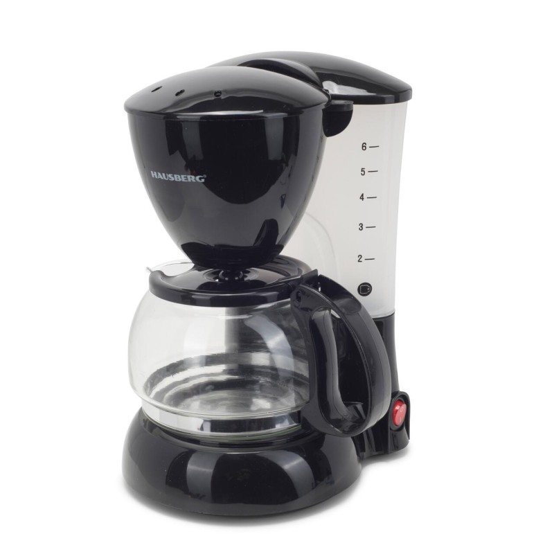 Filtru de cafea Hausberg HB-3650, 600 ml, 650 - 800 W, Negru